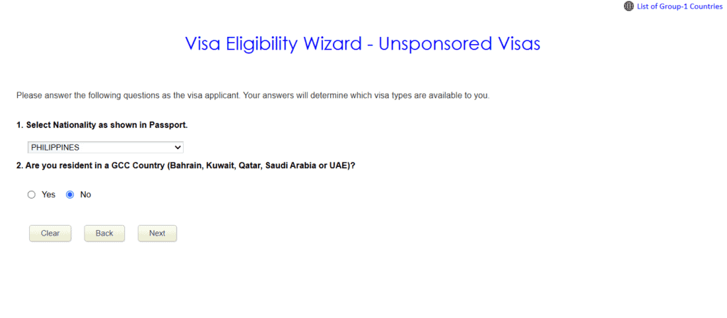 Visa Eligibility Wizard